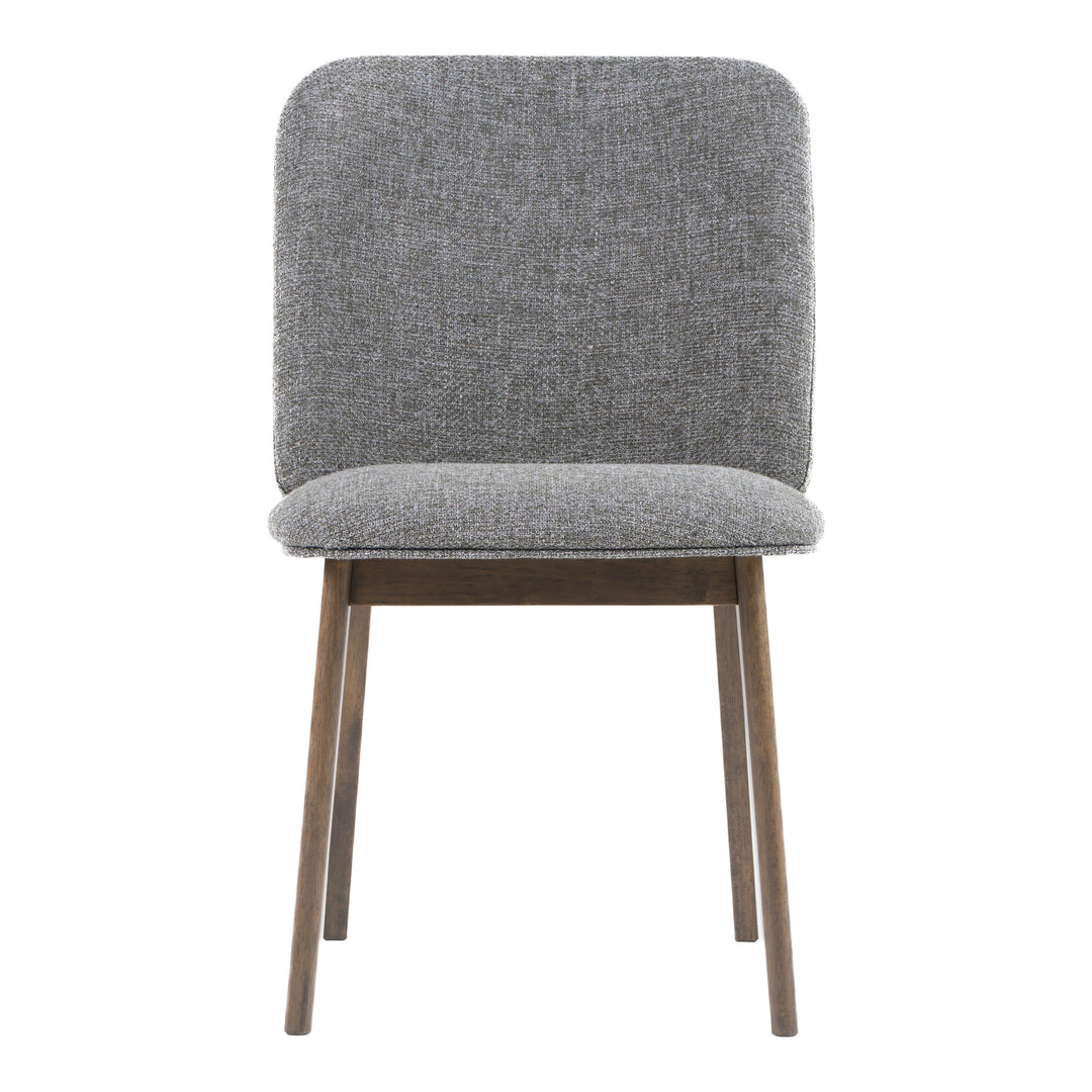 Costello - Mid-Century Modern Grey Fabric + Wenge Dining Chair (Set of 2)