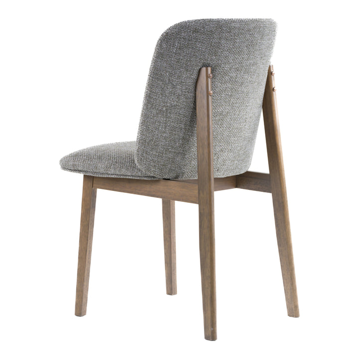 Costello - Mid-Century Modern Grey Fabric + Wenge Dining Chair (Set of 2)