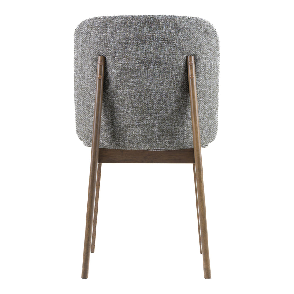 Costello - Mid-Century Modern Grey Fabric + Wenge Dining Chair (Set of 2) - View 15