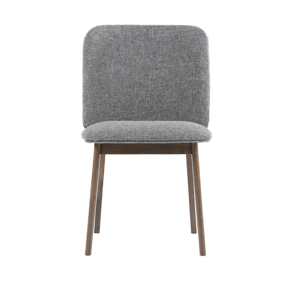 Costello - Mid-Century Modern Grey Fabric + Wenge Dining Chair (Set of 2) - View 4