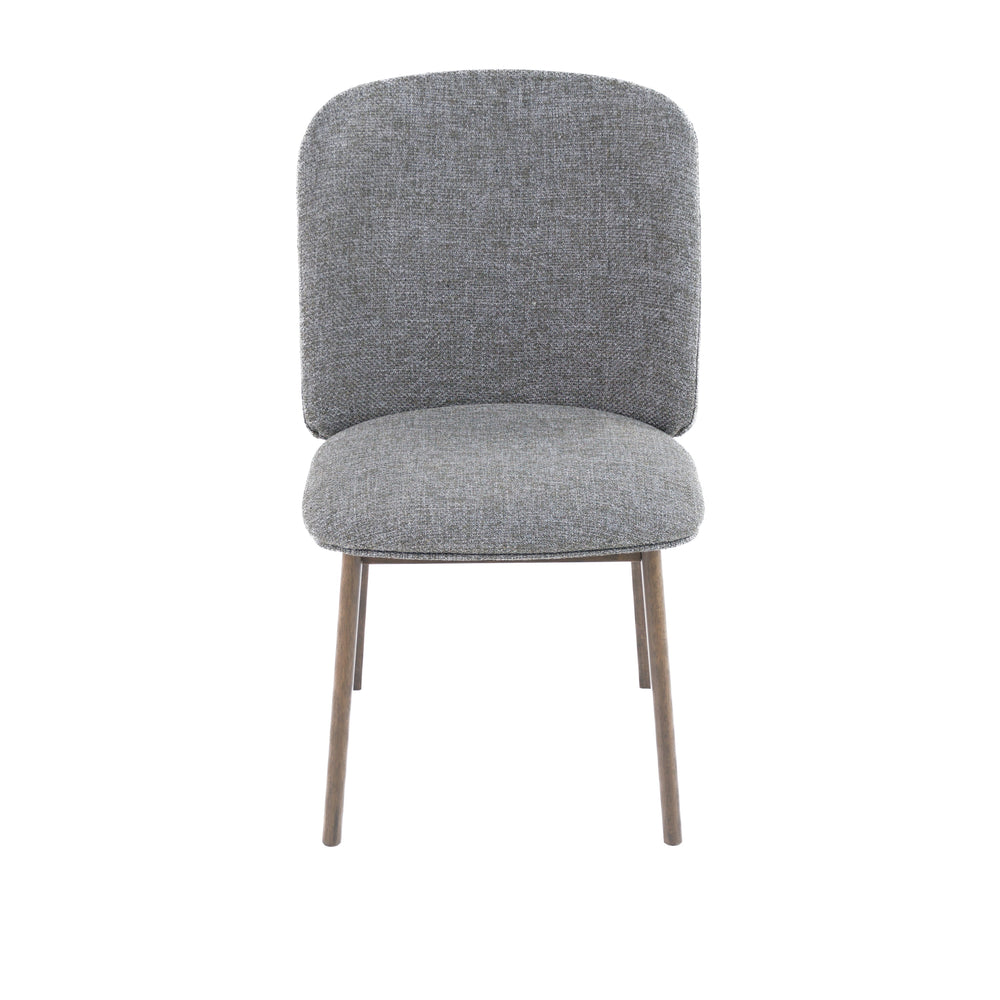 Costello - Mid-Century Modern Grey Fabric + Wenge Dining Chair (Set of 2) - View 5