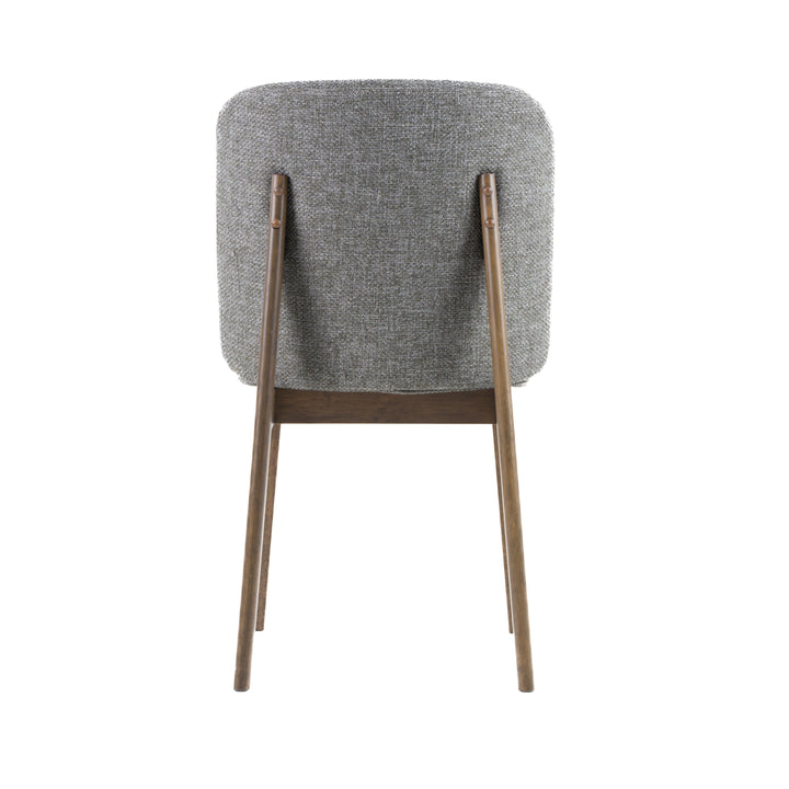 Costello - Mid-Century Modern Grey Fabric + Wenge Dining Chair (Set of 2)