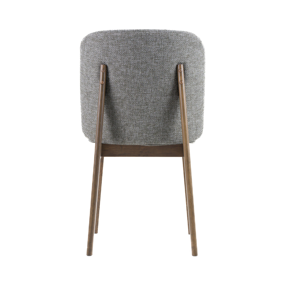 Costello - Mid-Century Modern Grey Fabric + Wenge Dining Chair (Set of 2) - View 8