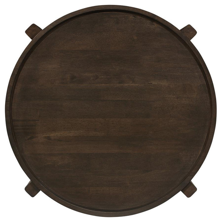 Cota - 2 Piece Solid Wood Coffee And End Table Set - Dark Brown Table Set modern furniture Contempo Furniture
