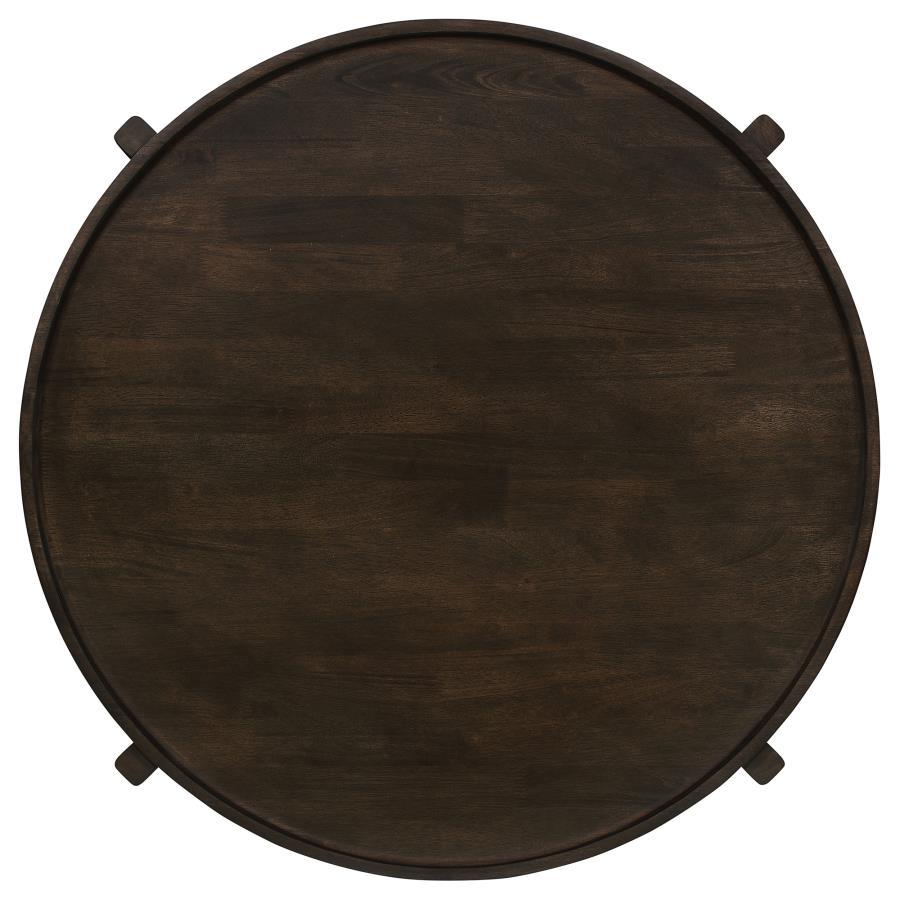 Cota - 3 Piece Solid Wood Coffee And End Table Set - Dark Brown Table Set modern furniture Contempo Furniture