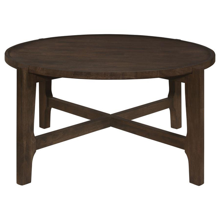 Cota - 3 Piece Solid Wood Coffee And End Table Set - Dark Brown Table Set modern furniture Contempo Furniture