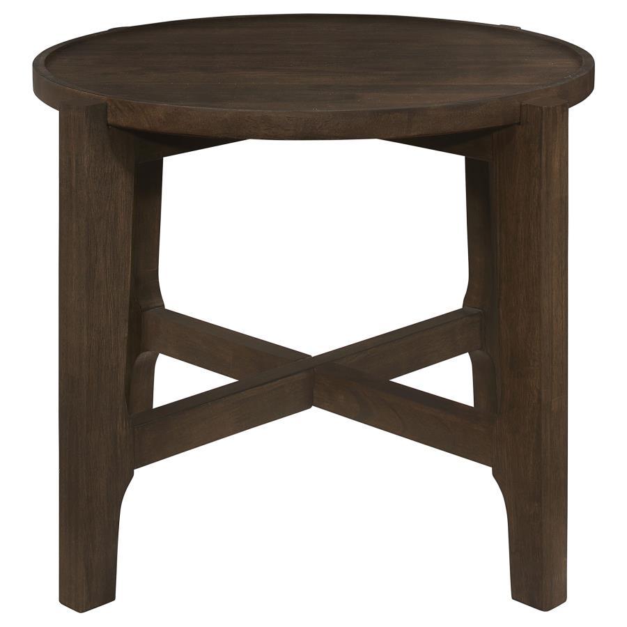 Cota - 3 Piece Solid Wood Coffee And End Table Set - Dark Brown Table Set modern furniture Contempo Furniture