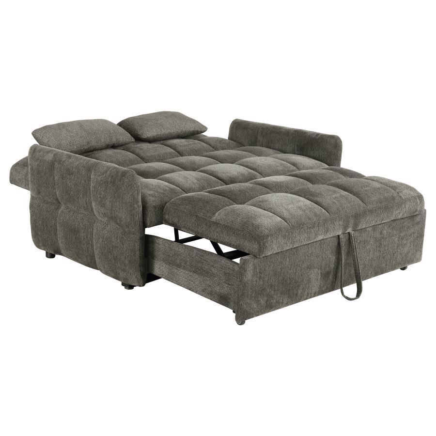 Cotswold - Upholstered Convertible Sleeper Sofa Bed - Dark Gray Sleeper Sofa modern furniture Contempo Furniture