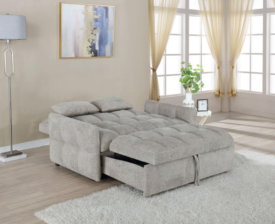 Cotswold - Upholstered Convertible Sleeper Sofa Bed - Light Gray Sleeper Sofa modern furniture Contempo Furniture