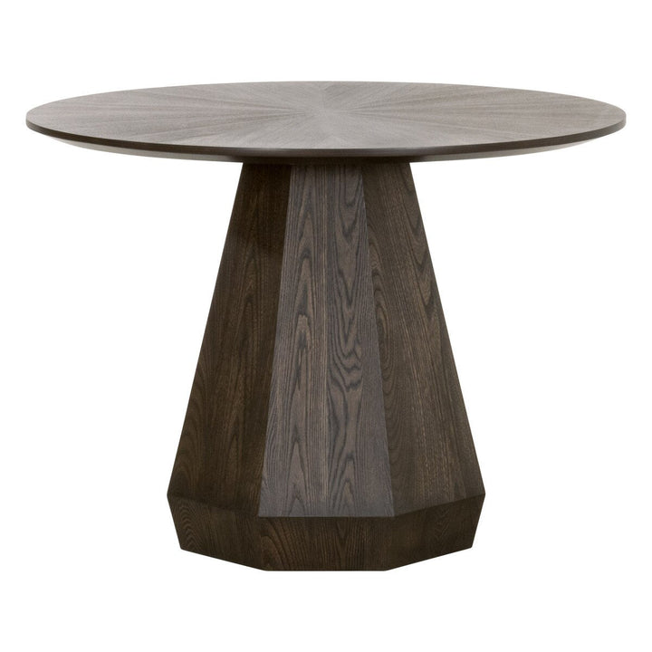 Coulter 42" Round Dining Table - Burnished Brown Ash Round Dining Table modern furniture Contempo Furniture