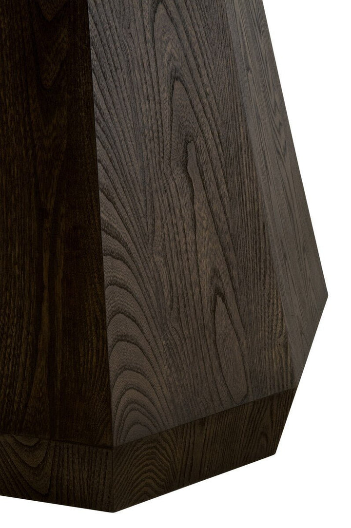 Coulter 54" Round Dining Table - Burnished Brown Ash Round Dining Table modern furniture Contempo Furniture