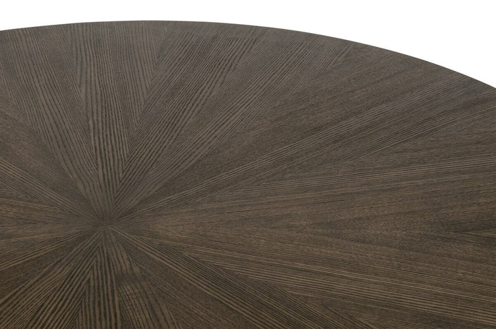 Coulter 54" Round Dining Table - Burnished Brown Ash Round Dining Table modern furniture Contempo Furniture
