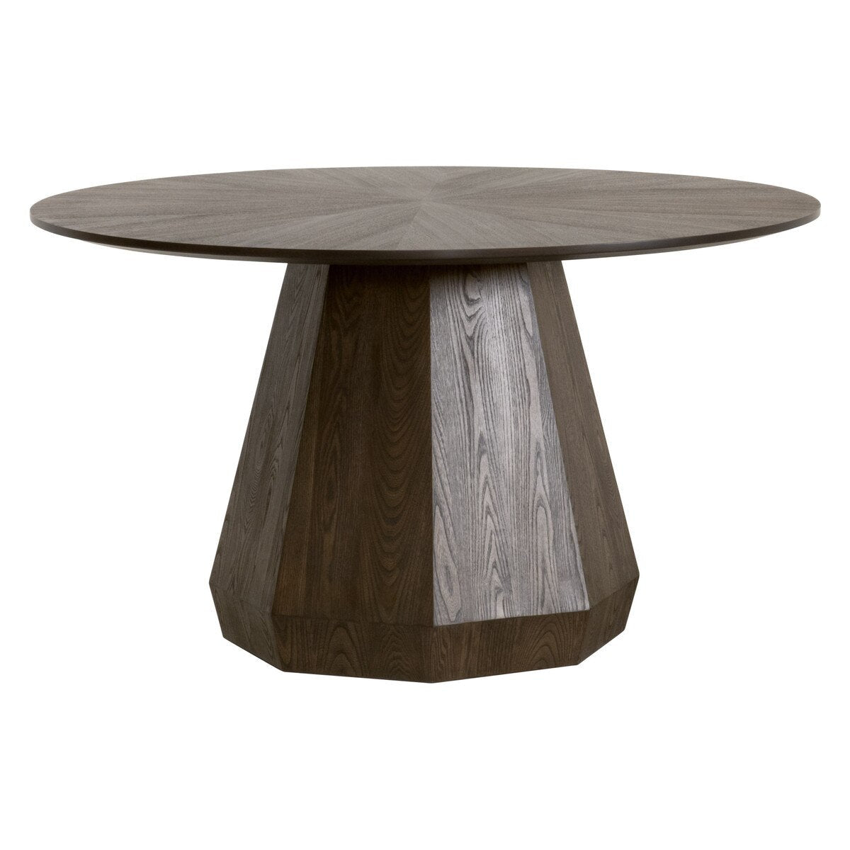 Coulter 54" Round Dining Table - Burnished Brown Ash Round Dining Table modern furniture Contempo Furniture