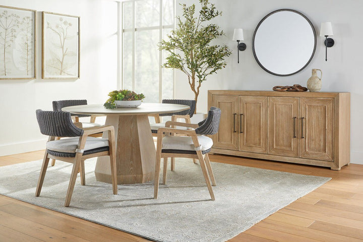 Coulter 54" Round Dining Table - Natural Gray Ash Round Dining Table modern furniture Contempo Furniture
