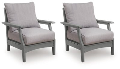 Cove Beach Outdoor Lounge Chair with Cushion - Gray | Ashley Furniture