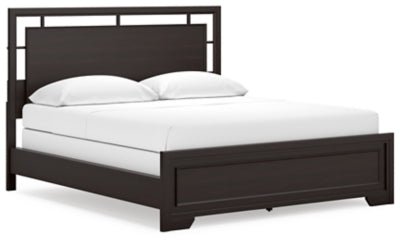 Covetown California King Panel Bed - Dark Brown | Ashley Furniture
