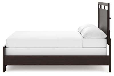 Covetown California King Panel Bed - Dark Brown Panel Bed modern furniture Contempo Furniture
