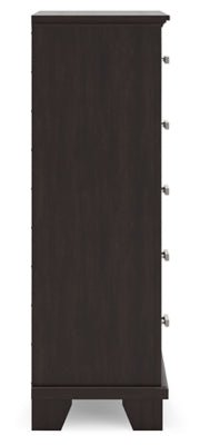 Covetown Chest of Drawers - Dark Brown Accent Chest modern furniture Contempo Furniture
