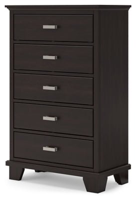 Covetown Chest of Drawers - Dark Brown Accent Chest modern furniture Contempo Furniture