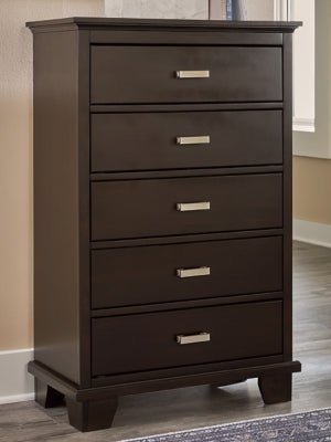 Covetown Chest of Drawers - Dark Brown Accent Chest modern furniture Contempo Furniture