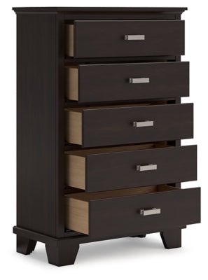 Covetown Chest of Drawers - Dark Brown Accent Chest modern furniture Contempo Furniture