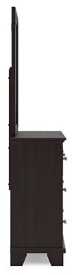 Covetown Dresser and Mirror - Dark Brown Dresser &amp; Mirror modern furniture Contempo Furniture