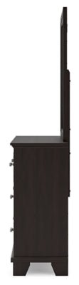 Covetown Dresser and Mirror - Dark Brown Dresser &amp; Mirror modern furniture Contempo Furniture