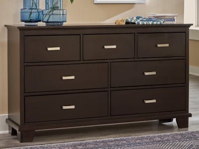 Covetown Dresser - Dark Brown Dresser modern furniture Contempo Furniture