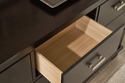Covetown Dresser - Dark Brown Dresser modern furniture Contempo Furniture