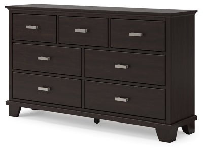Covetown Dresser - Dark Brown Dresser modern furniture Contempo Furniture