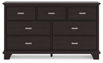 Covetown Dresser - Dark Brown Dresser modern furniture Contempo Furniture