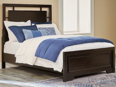 Covetown Full Panel Bed - Dark Brown Panel Bed modern furniture Contempo Furniture