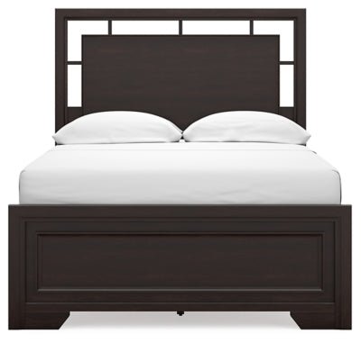 Covetown Full Panel Bed - Dark Brown Panel Bed modern furniture Contempo Furniture