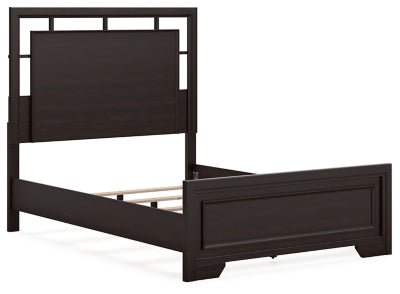 Covetown Full Panel Bed - Dark Brown Panel Bed modern furniture Contempo Furniture