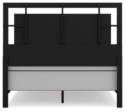 Covetown Queen Panel Bed - Dark Brown Panel Bed modern furniture Contempo Furniture
