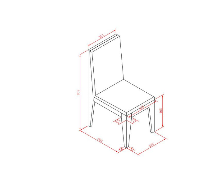 Aura Modern White Dining Chair