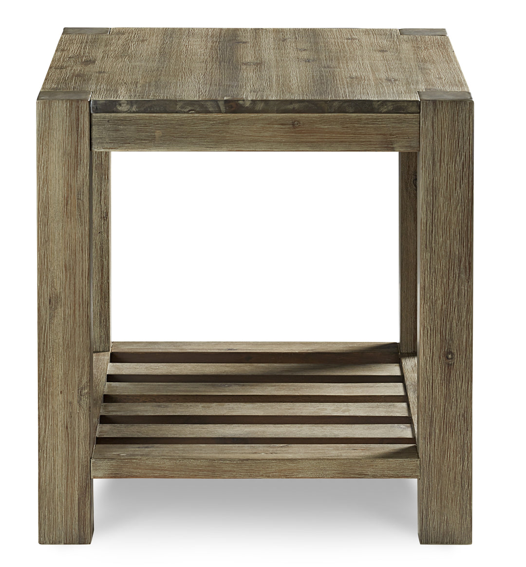 Modus Furniture 3E8722 Canyon Solid Wood Rectangular End Table In Washed Grey