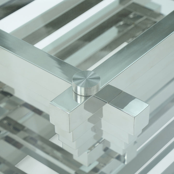 Crawford Modern Rectangular Glass Dining Table