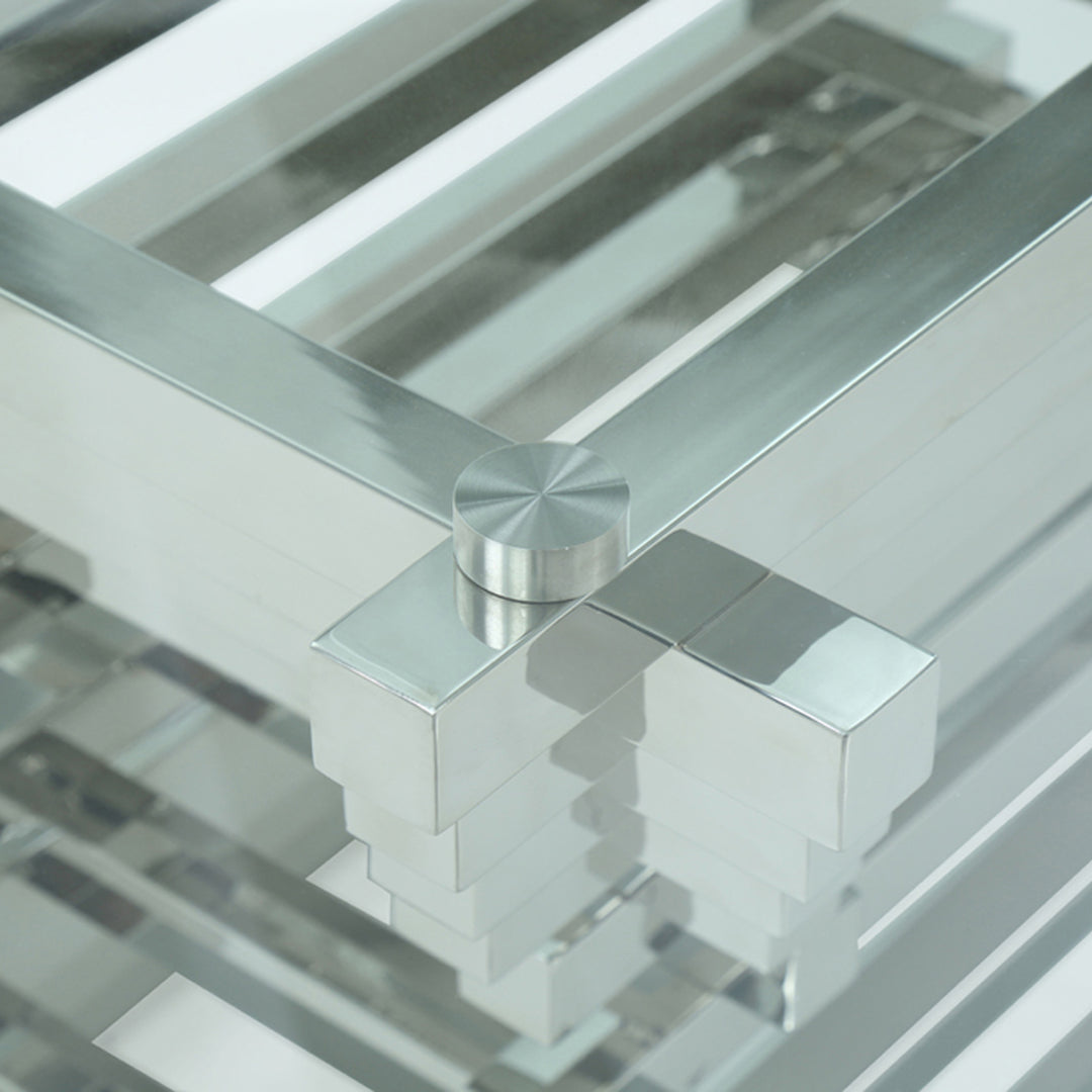 Crawford Modern Rectangular Glass Dining Table