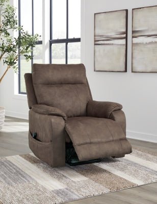 Crestmeade Power Lift Recliner - Dark Brown Power Lift Recliner modern furniture Contempo Furniture