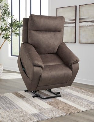 Crestmeade Power Lift Recliner - Dark Brown Power Lift Recliner modern furniture Contempo Furniture