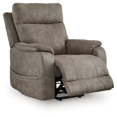 Crestmeade Power Lift Recliner - Dark Gray Power Lift Recliner modern furniture Contempo Furniture