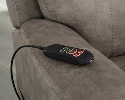 Crestmeade Power Lift Recliner - Dark Gray Power Lift Recliner modern furniture Contempo Furniture