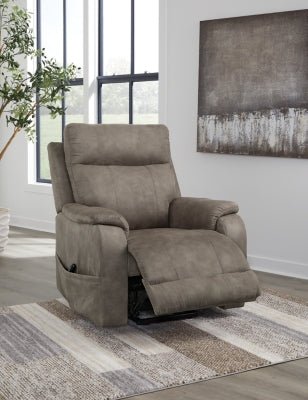 Crestmeade Power Lift Recliner - Dark Gray Power Lift Recliner modern furniture Contempo Furniture
