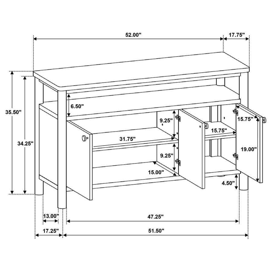 Crestmore - Dining Cabinet Sideboard Buffet - Walnut Buffets modern furniture Contempo Furniture