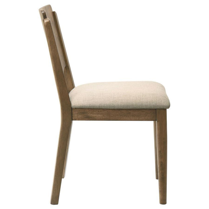 Crestmore - Dining Chair Upholstered Seat (Set of 2) - Walnut Chair Set modern furniture Contempo Furniture
