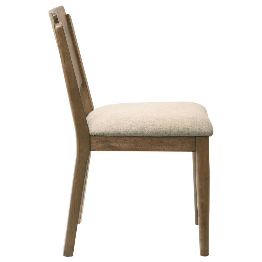 Crestmore - Dining Chair Upholstered Seat (Set of 2) - Walnut Chair Set modern furniture Contempo Furniture