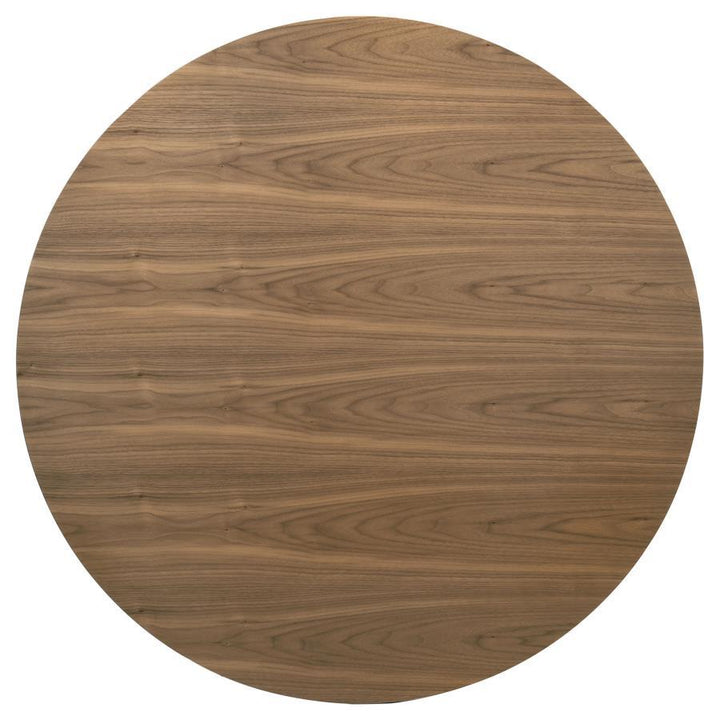 Crestmore - Round Wood Dining Table - Walnut Dining Table modern furniture Contempo Furniture
