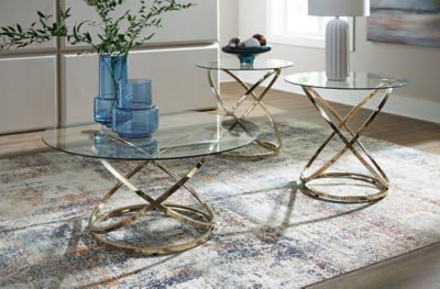 Crimonti Table (Set of 3) - Beige Table Set modern furniture Contempo Furniture