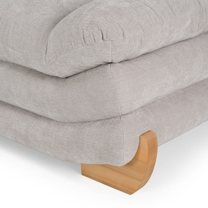 Crockett - Modern Light Grey Fabric Sectional Sofa